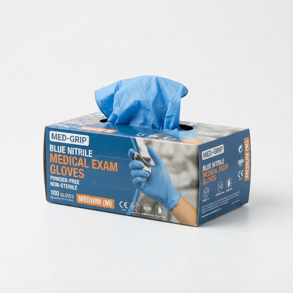 Nitrile Exam Gloves (M)